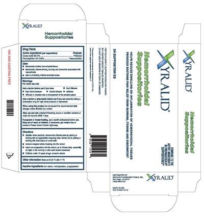 Carton Label (Xyralid   Hemorrhoidal Suppository Carton)